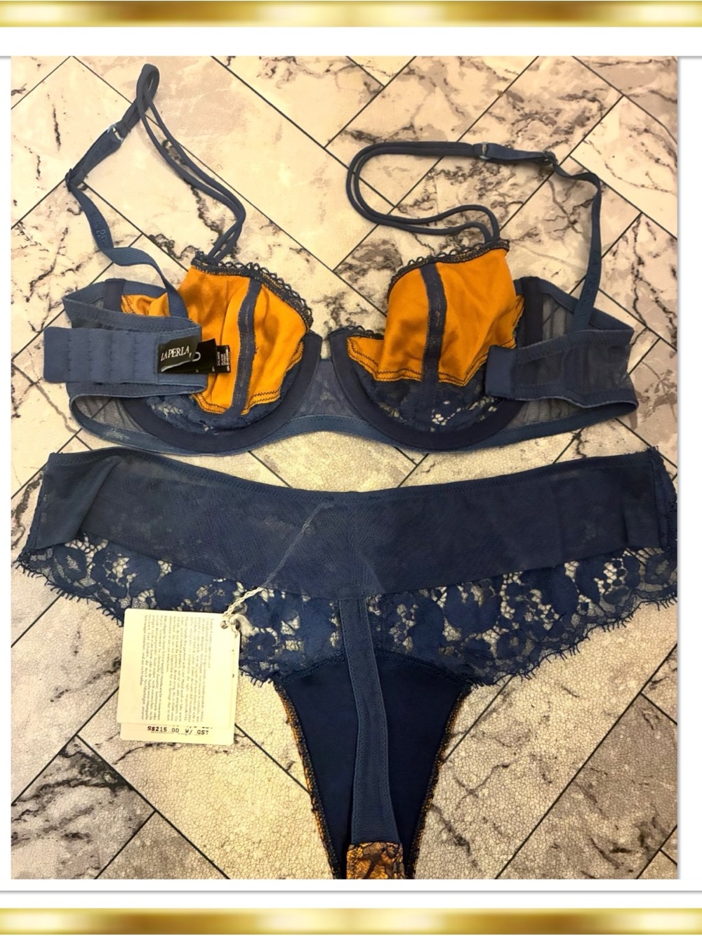 La Perla Oriental Suite Silk Satin Leavers Lace Limited Edition 32C & Panty (4) - Picture 2 of 8